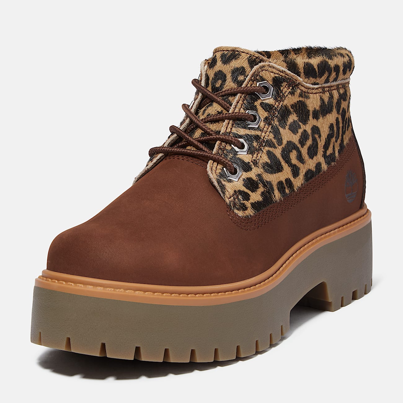 Leopard Platform Stone Street Chukka Boot for Women in Brown TBL Brown ALT9