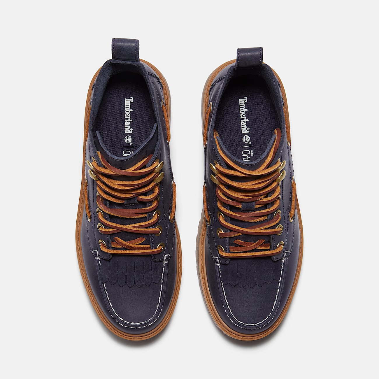 Stone Street Platform Kiltie Boot for Women in Dark Blue TBL Blue ALT2