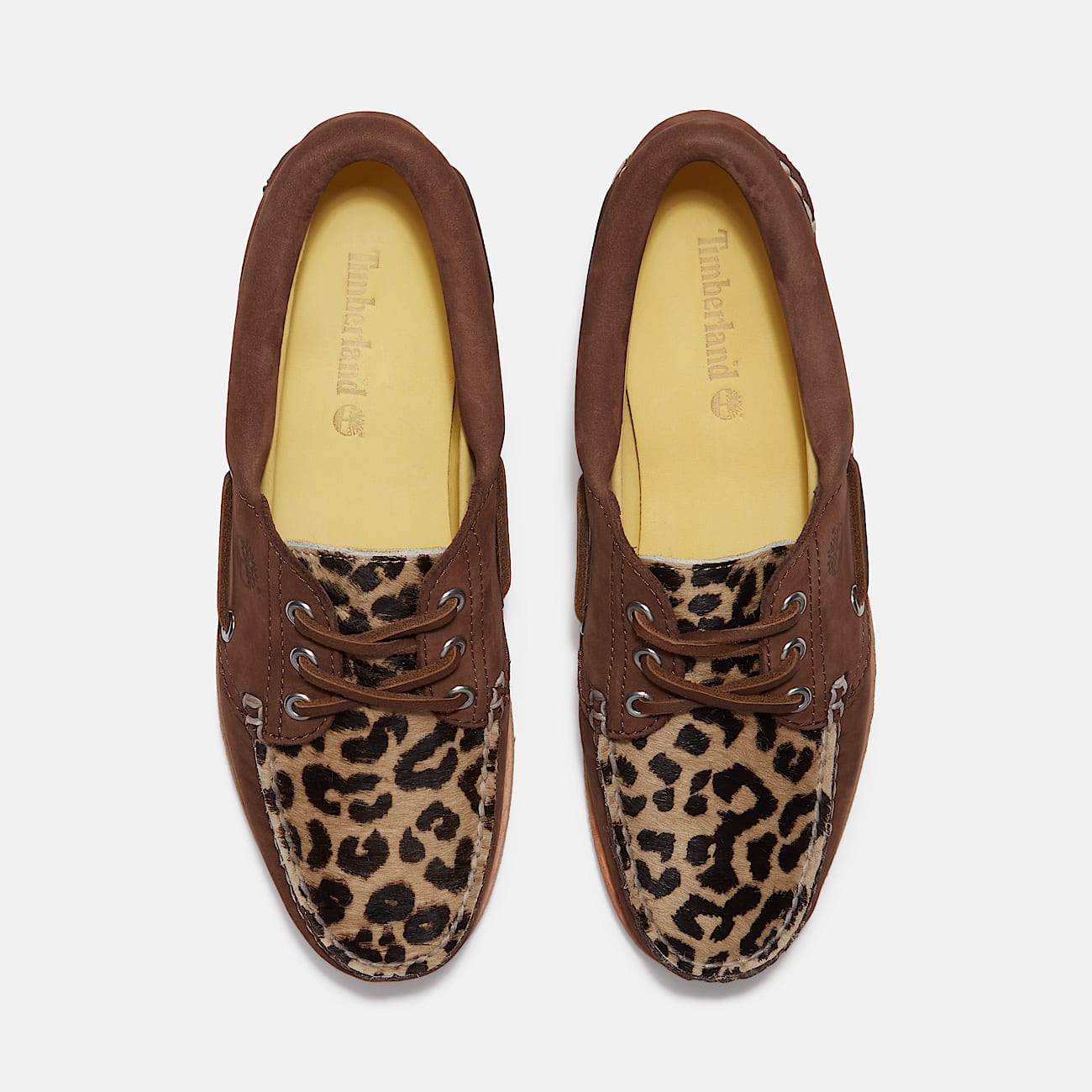 Leopard 3Eye Lug Boat Shoe for Women in Brown TBL Brown ALT2
