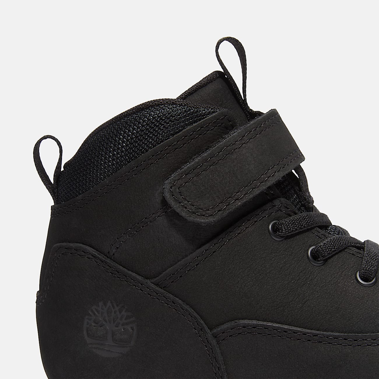 Euro Rock Mid Hook-and-Loop Boot for Youth in Black - 7