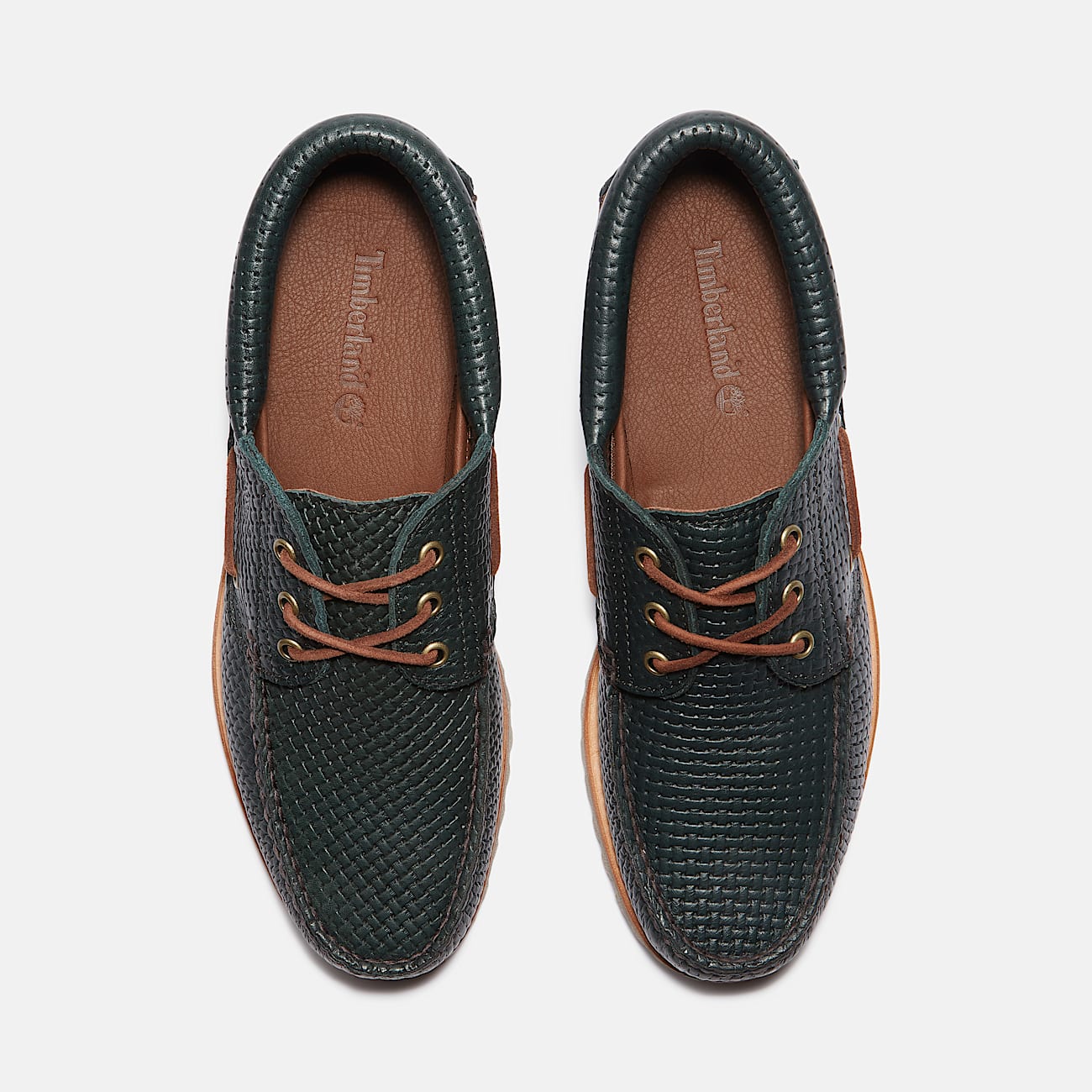 Chaussure bateau authentique cousue main à 3 œillets Timberland® pour homme en vert foncé - 2