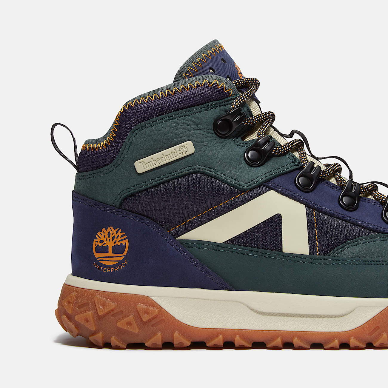 GreenStride Motion 6 Mid Waterproof Trainer for Junior in Dark Green TBL Green ALT7