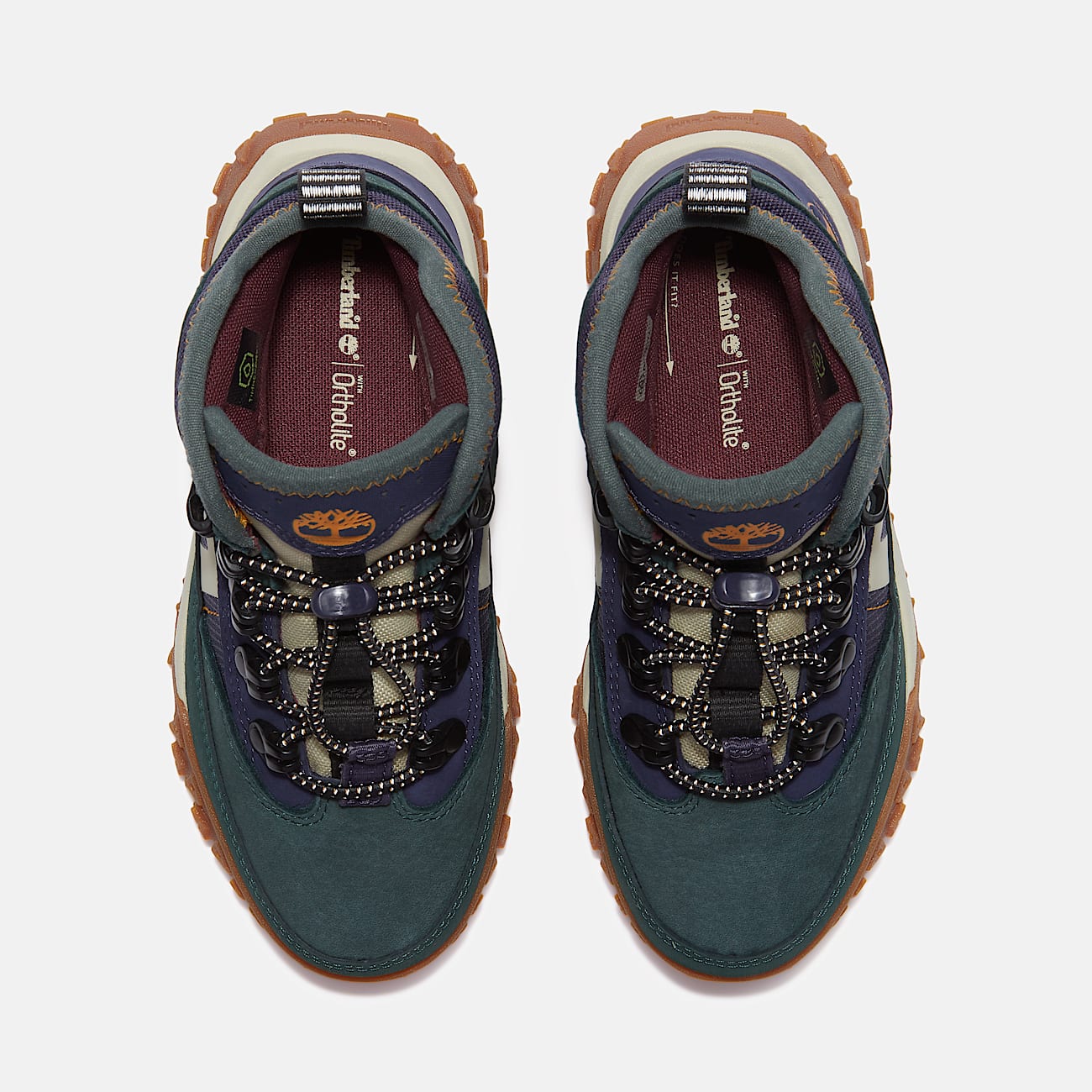 GreenStride Motion 6 Mid Bungee Waterproof Trainer for Youth in Dark Green TBL Green ALT2