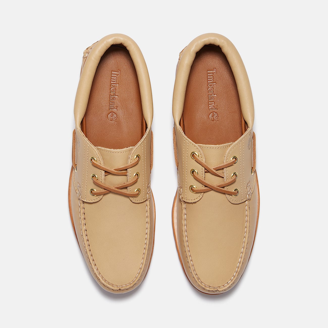 Founders 3Eye Lug Handsewn Boat Shoe for Men in Beige TBL Beige ALT2