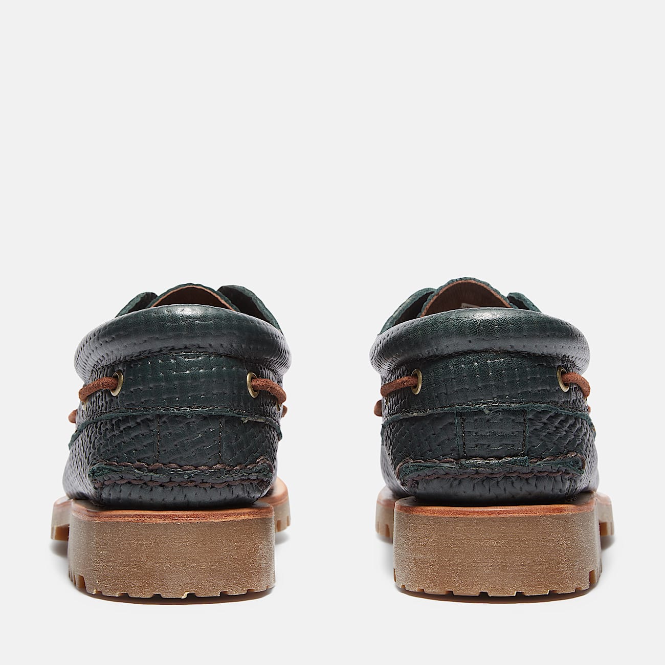 Timberland Authentic 3Eye Lug Handsewn Boat Shoe for Men in Dark Green TBL Green ALT5