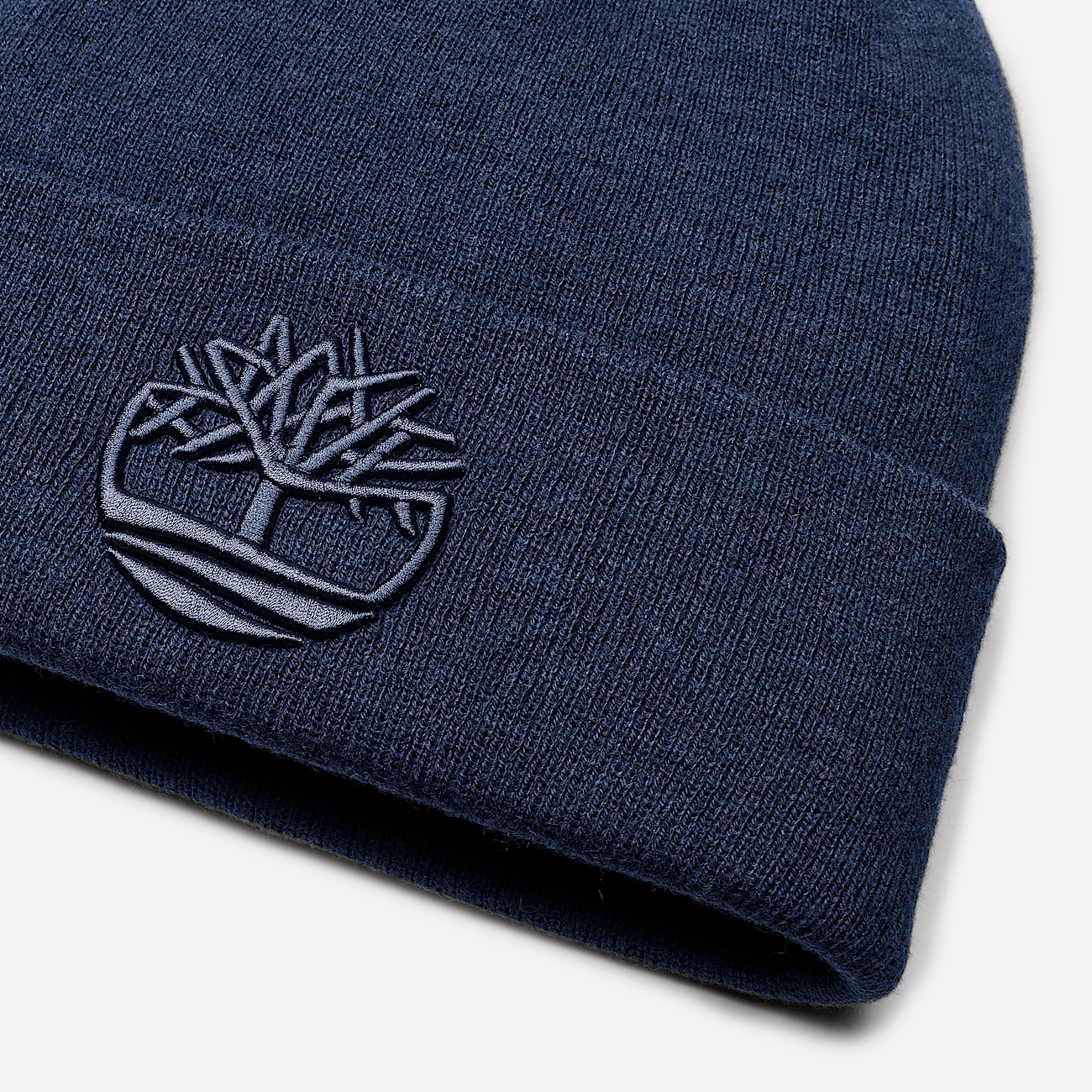 Beanie met 3D-borduursel in donkerblauw - 2