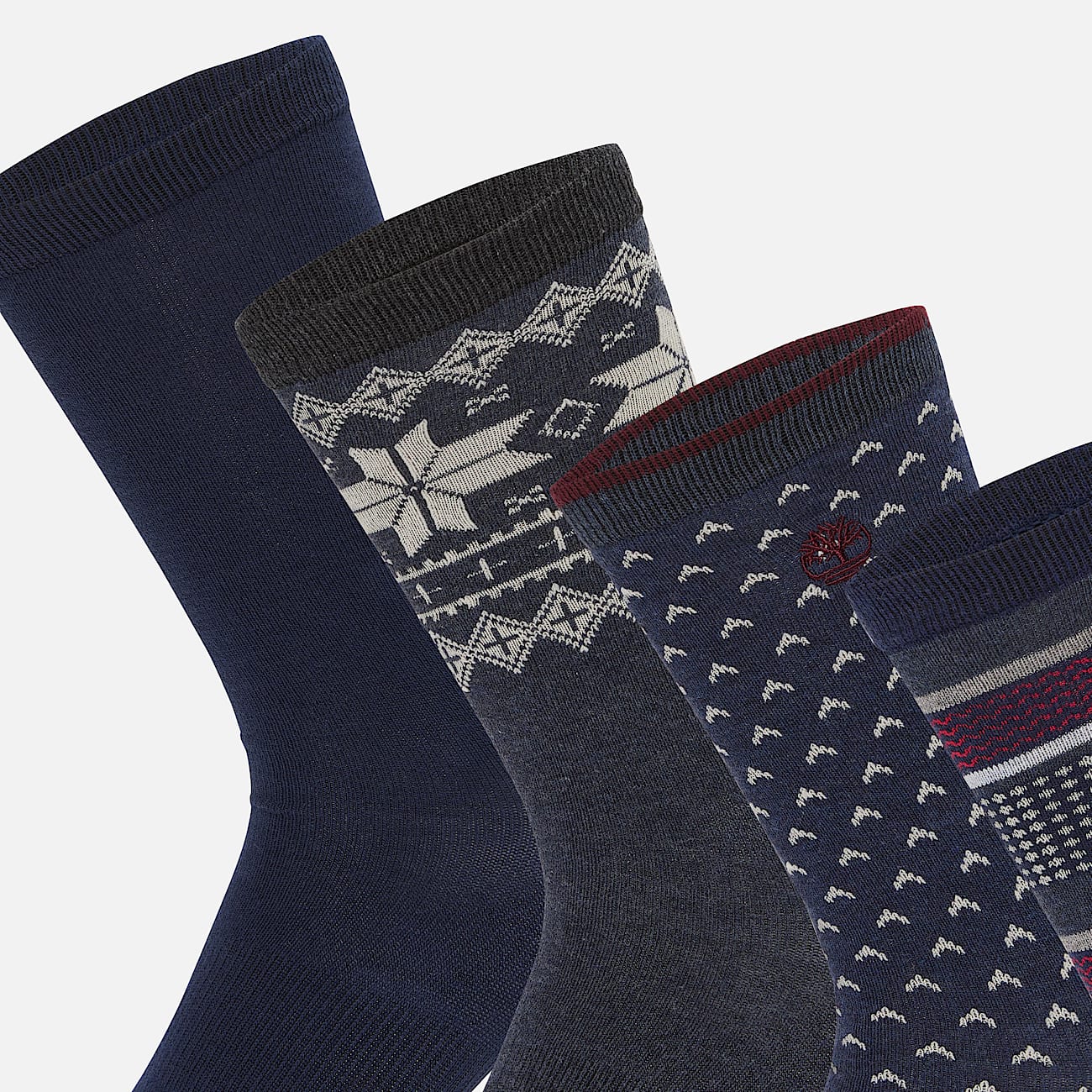 6Pack Giftable Crew Sock for Men in Dark Blue TBL Blue ALT2