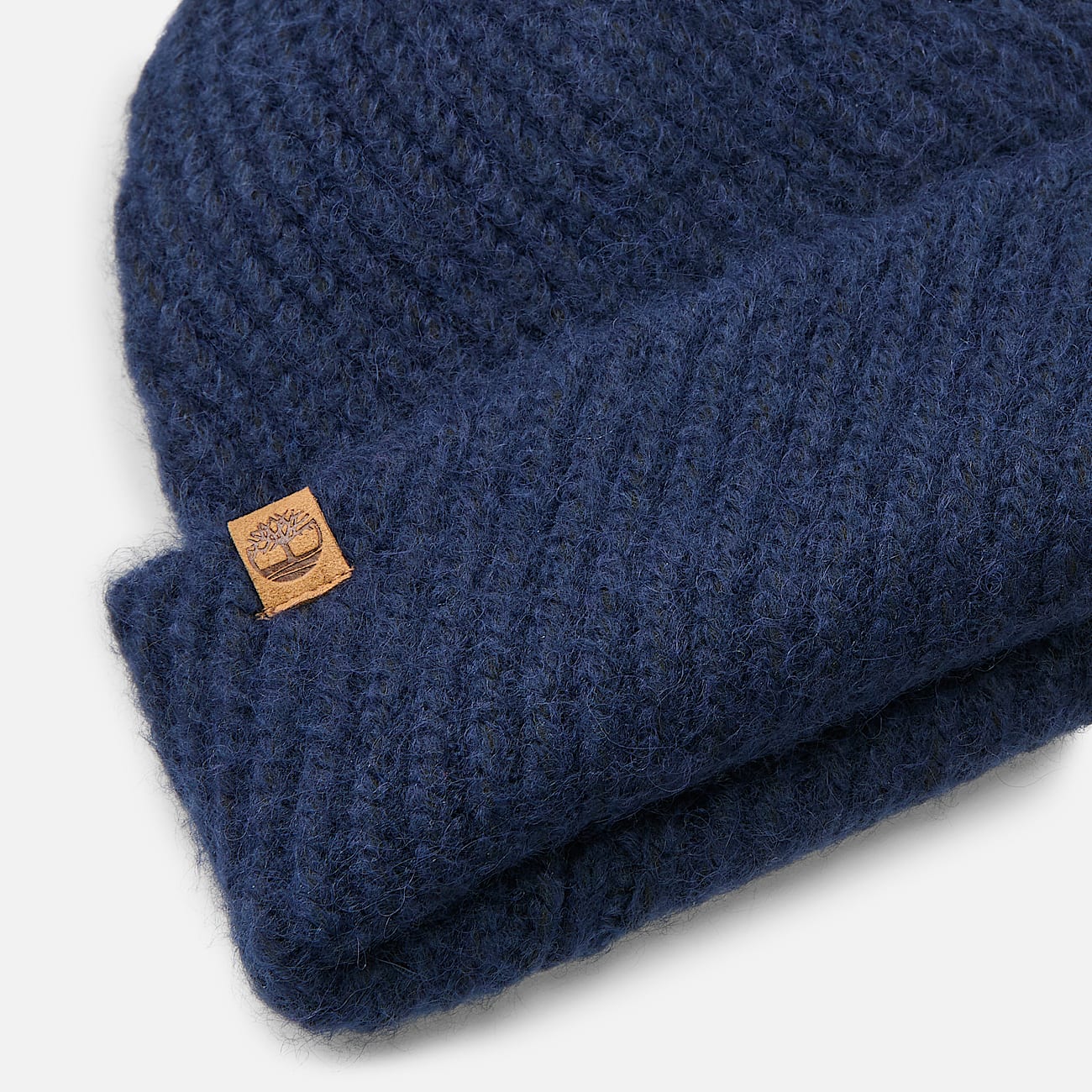 Diagonal Stitch Beanie in Dark Blue - 2