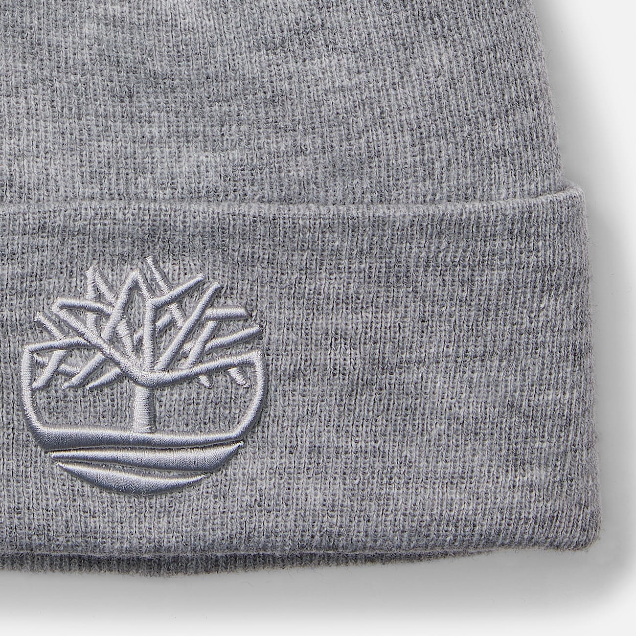 3D Embroidered Beanie in Dark Grey - 3
