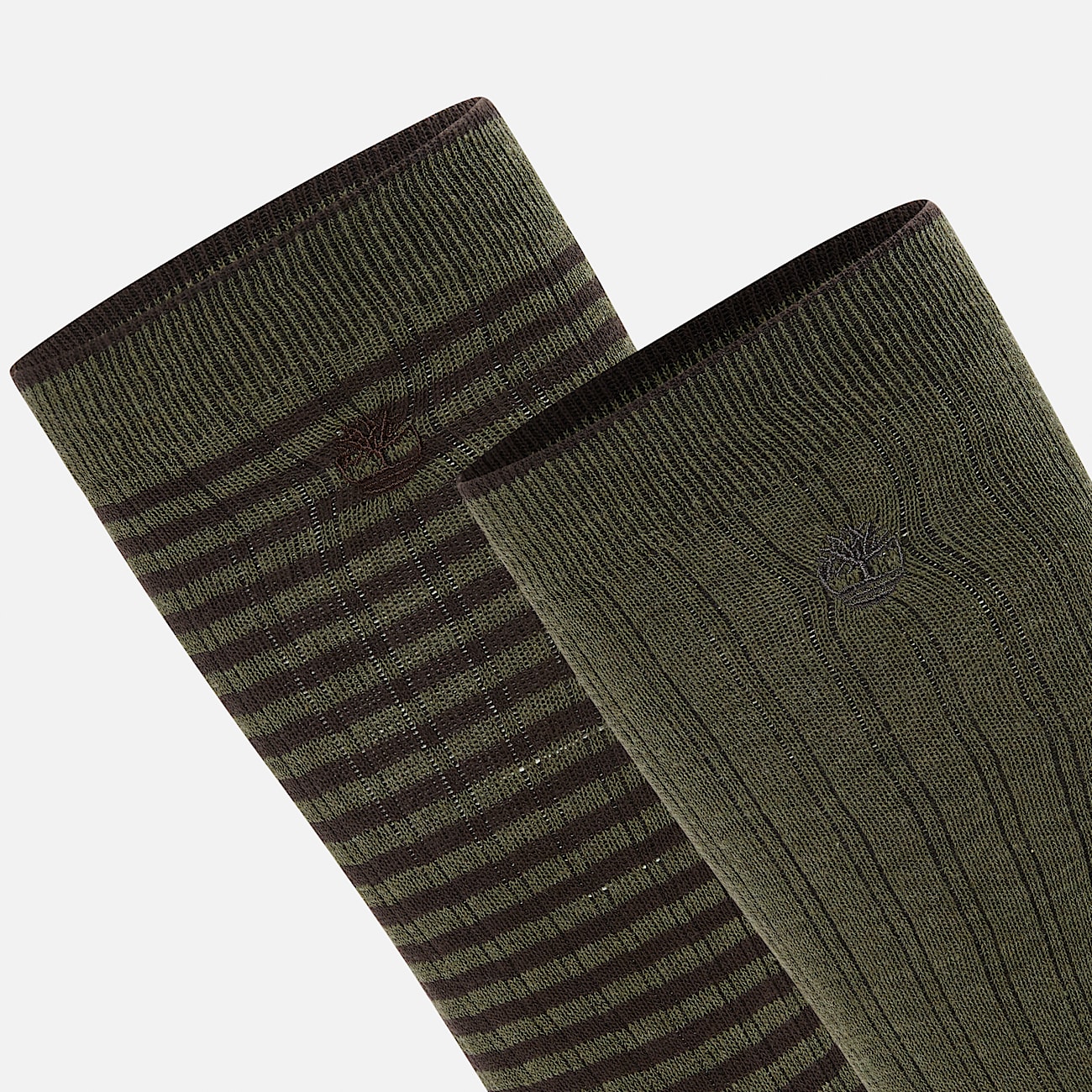 Timberland 2Pack Danforth OvertheCalf Sock for Men in Dark Green TBL Green ALT2