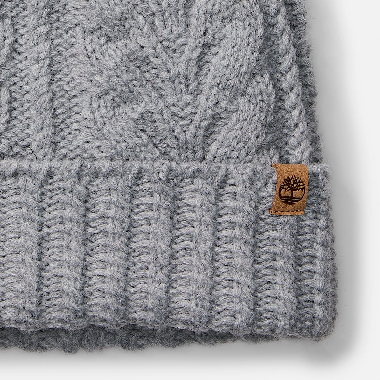 Cable Beanie with Pom in Dark Grey TBL Grey ALT2