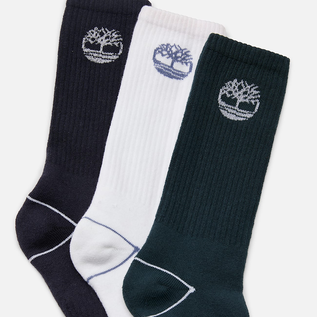 Bowden Crew-Socken mit durchgehender Polsterung und Baum-Logo im 3er-Pack in Dunkelgrün - 2