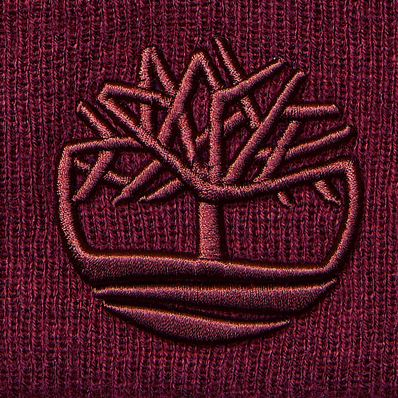 3D Embroidered Beanie in Burgundy TBL Burgundy ALT2