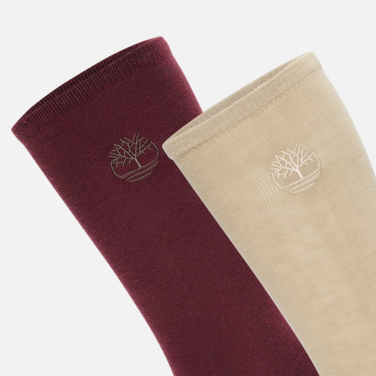 Leichte Timberland® Crew Thermosocken im 2er-Pack für Damen in Burgunderrot - 3