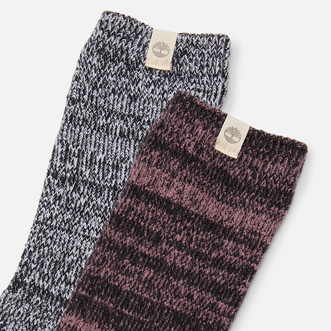 Timberland 2Pack Cosy Boot Crew Sock for Women in Black TBL Black ALT1