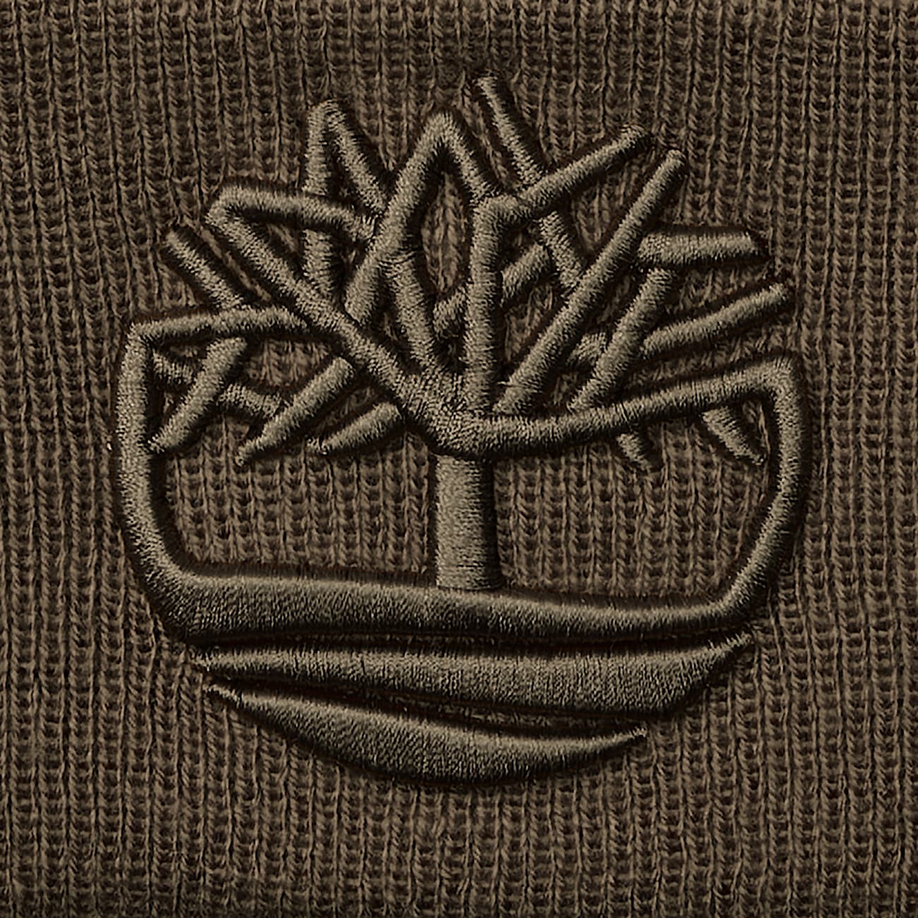 3D Embroidered Beanie in Brown TBL Brown ALT2