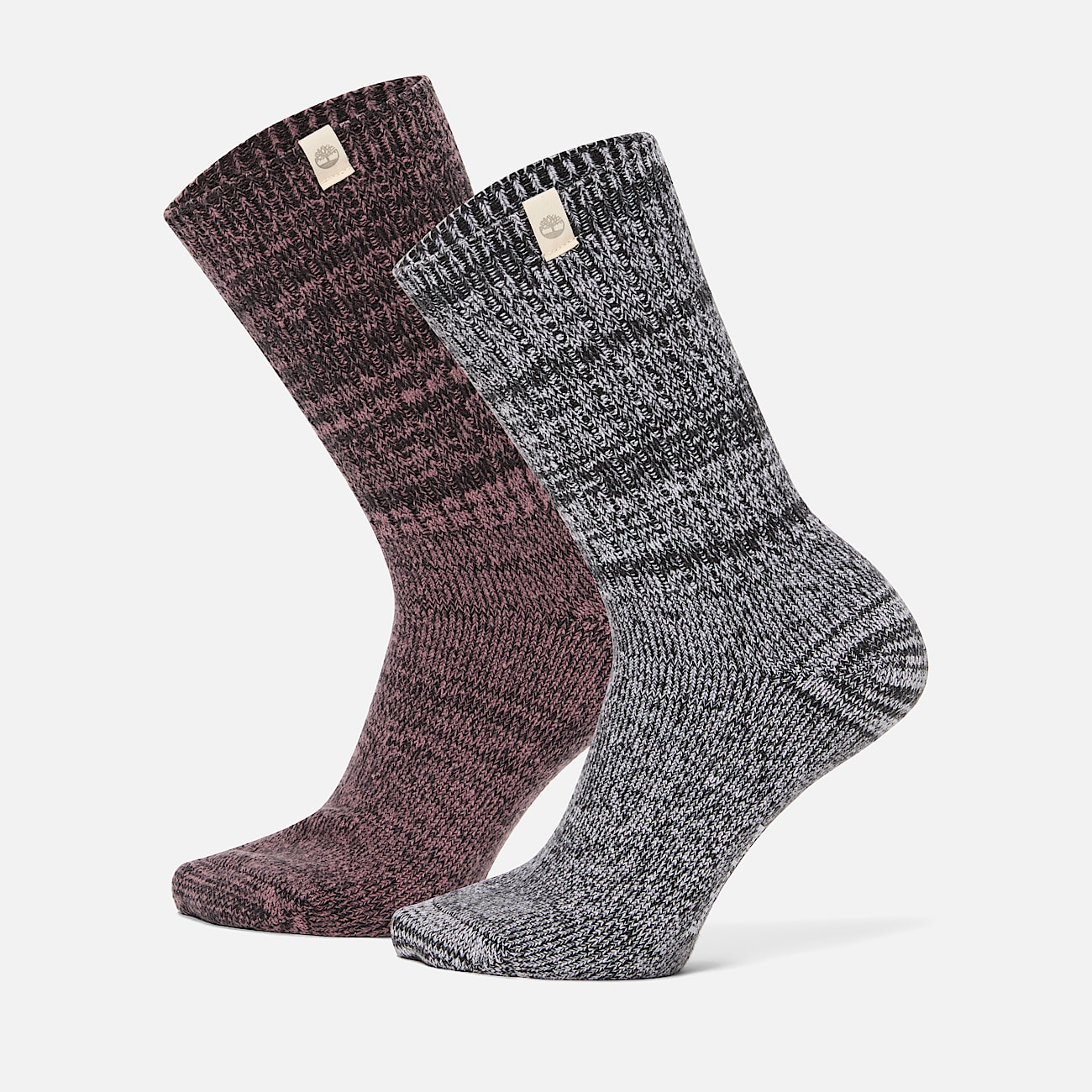 Timberland 2Pack Cosy Boot Crew Sock for Women in Black TBL Black HERO