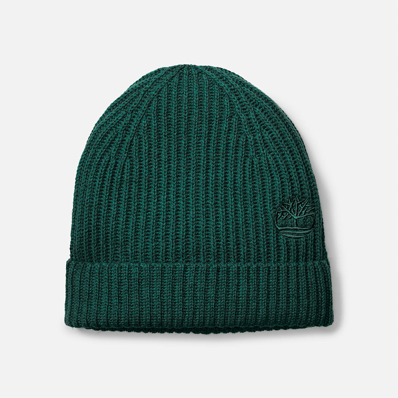 Wool Blend Beanie in Dark Green - 1