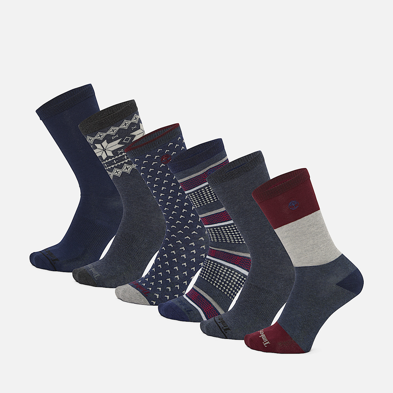 6Pack Giftable Crew Sock for Men in Dark Blue TBL Blue HERO