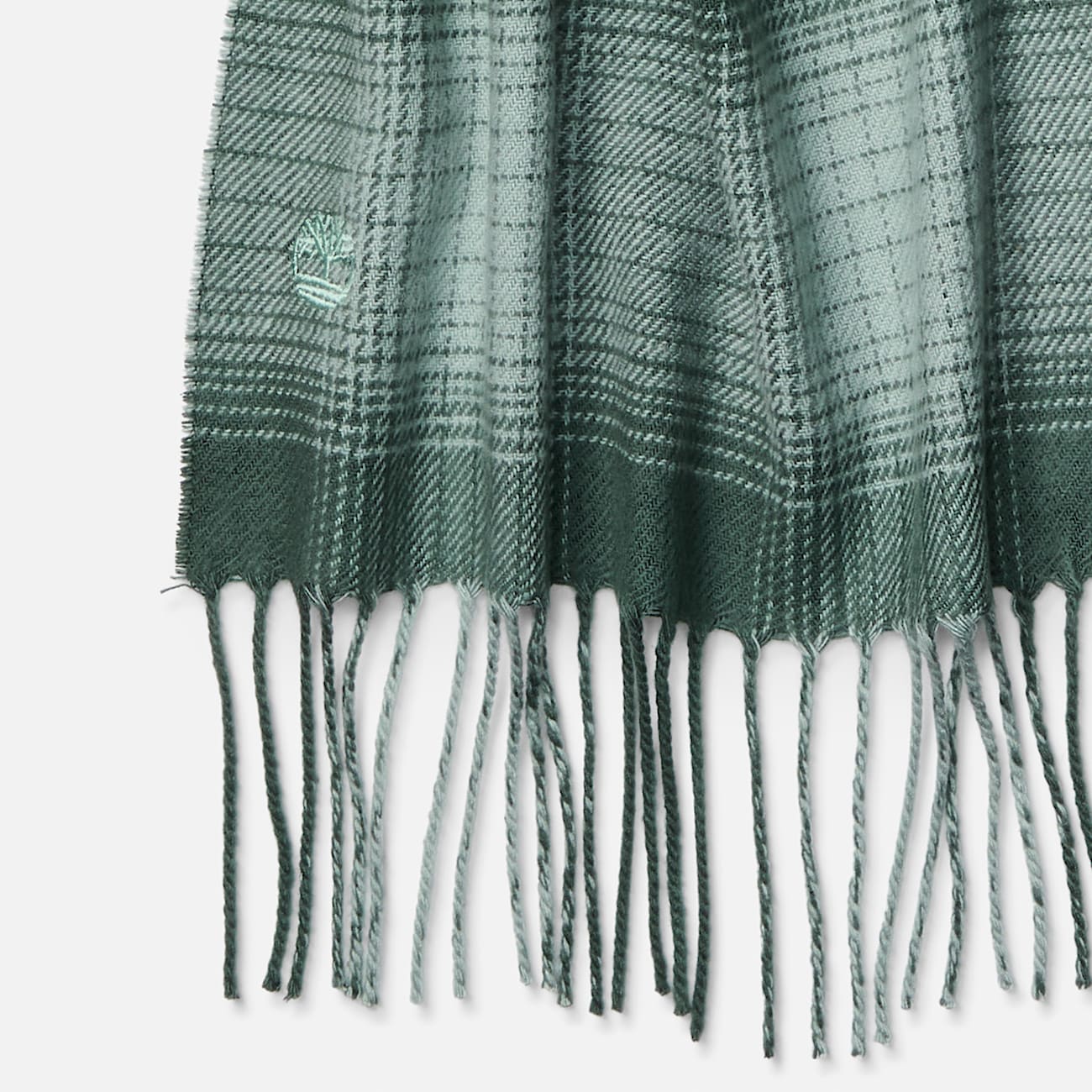 Plaid Woven Scarf in Dark Green TBL Green ALT2