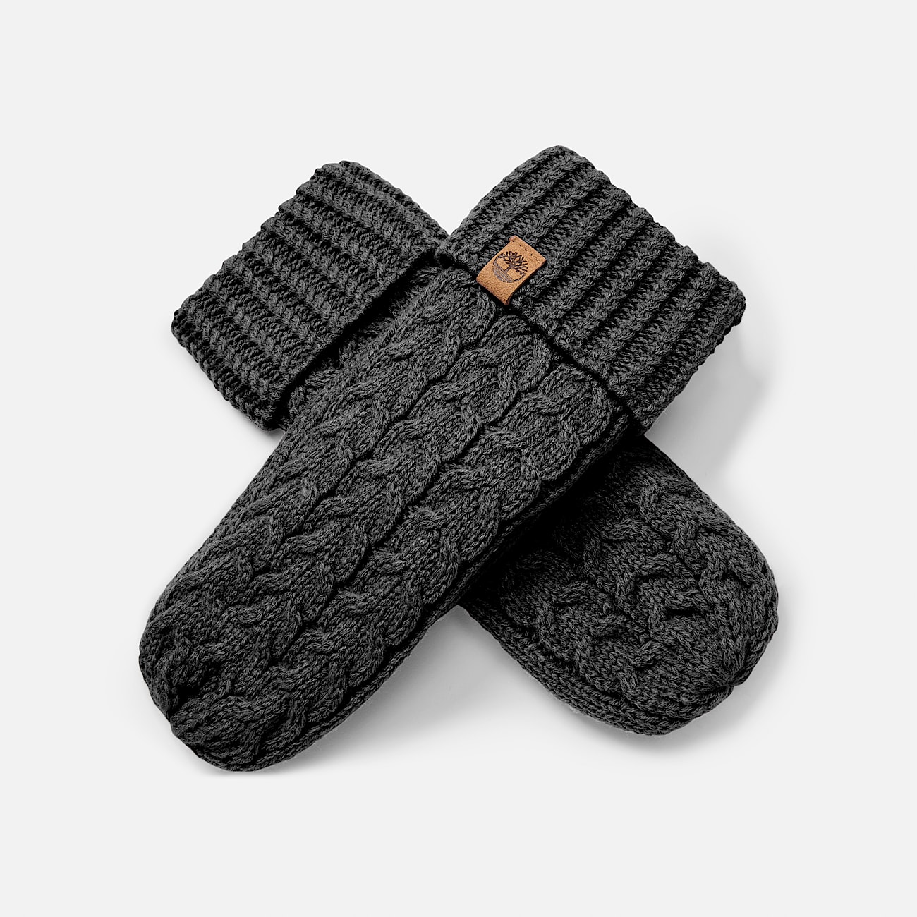 Cable Mitten for Women in Black TBL Black ALT1