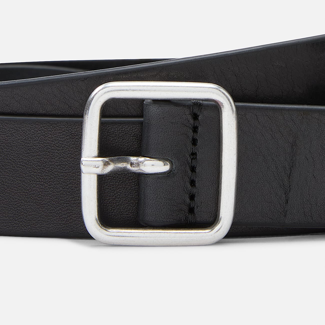 30mm Belt With Braid Detail for Women in Black TBL Black ALT2