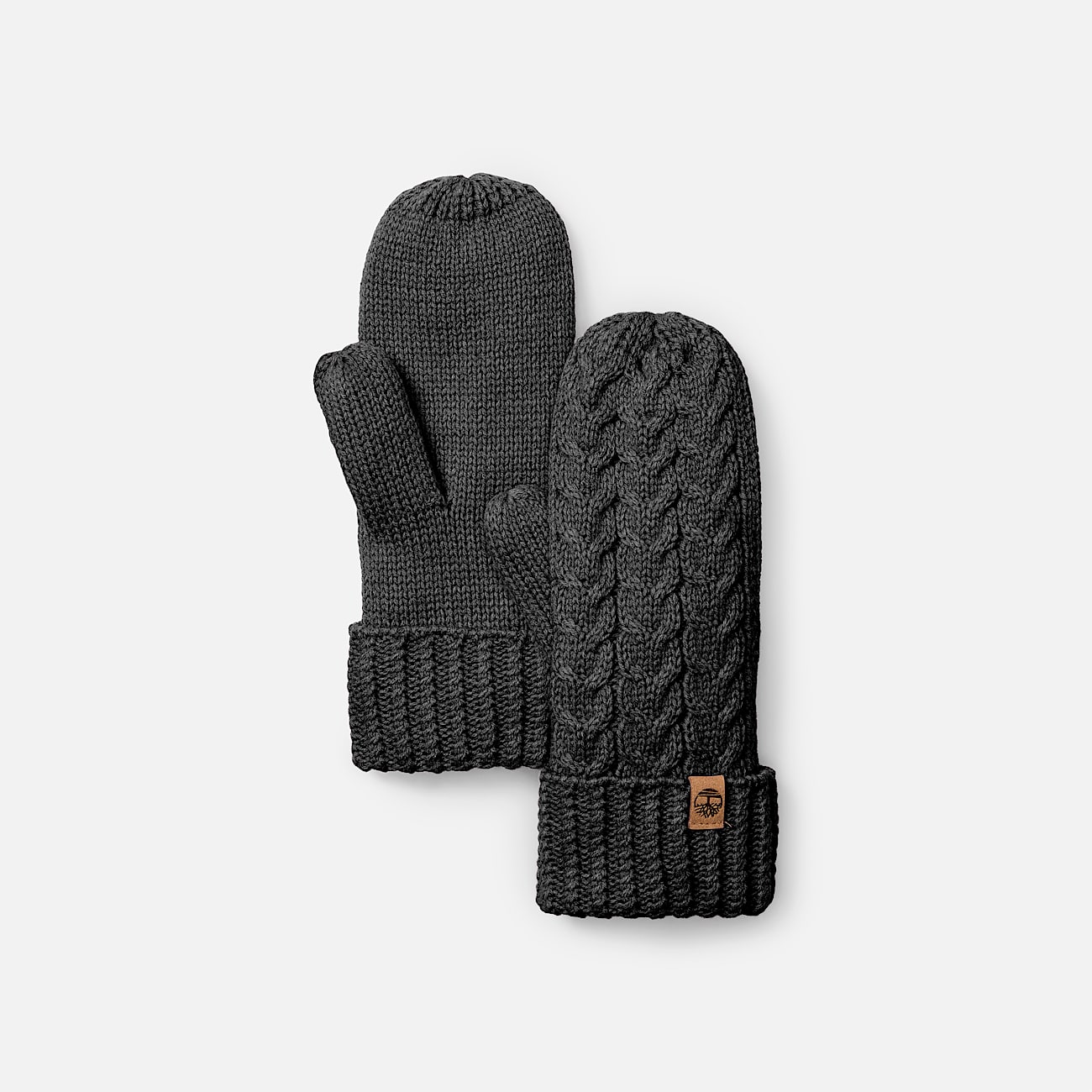 Cable Mitten for Women in Black TBL Black HERO