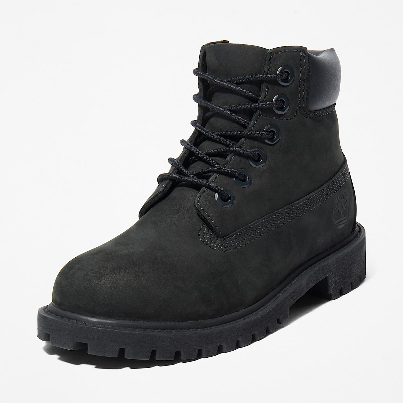 Timberland Premium 6Inch Waterproof Boot for Youth in Black TBL Black ALT8