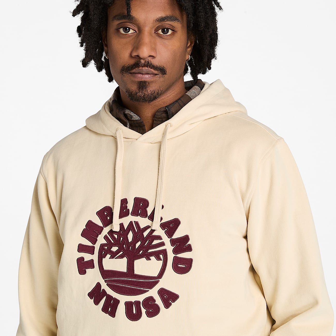 Holiday Graphic Hoodie for Men in Beige TBL Beige ALT2