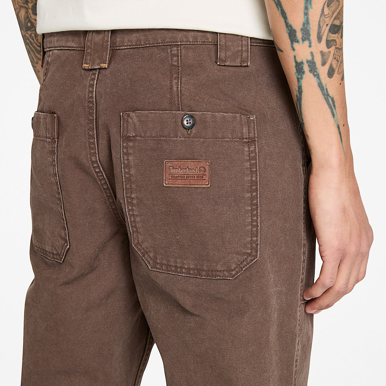 Goffstown Washed Canvas Fatigue Trouser for Men in Brown TBL Brown ALT2