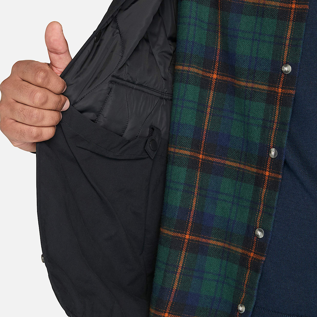 Quilted Jacket for Men in Black TBL Black ALT2