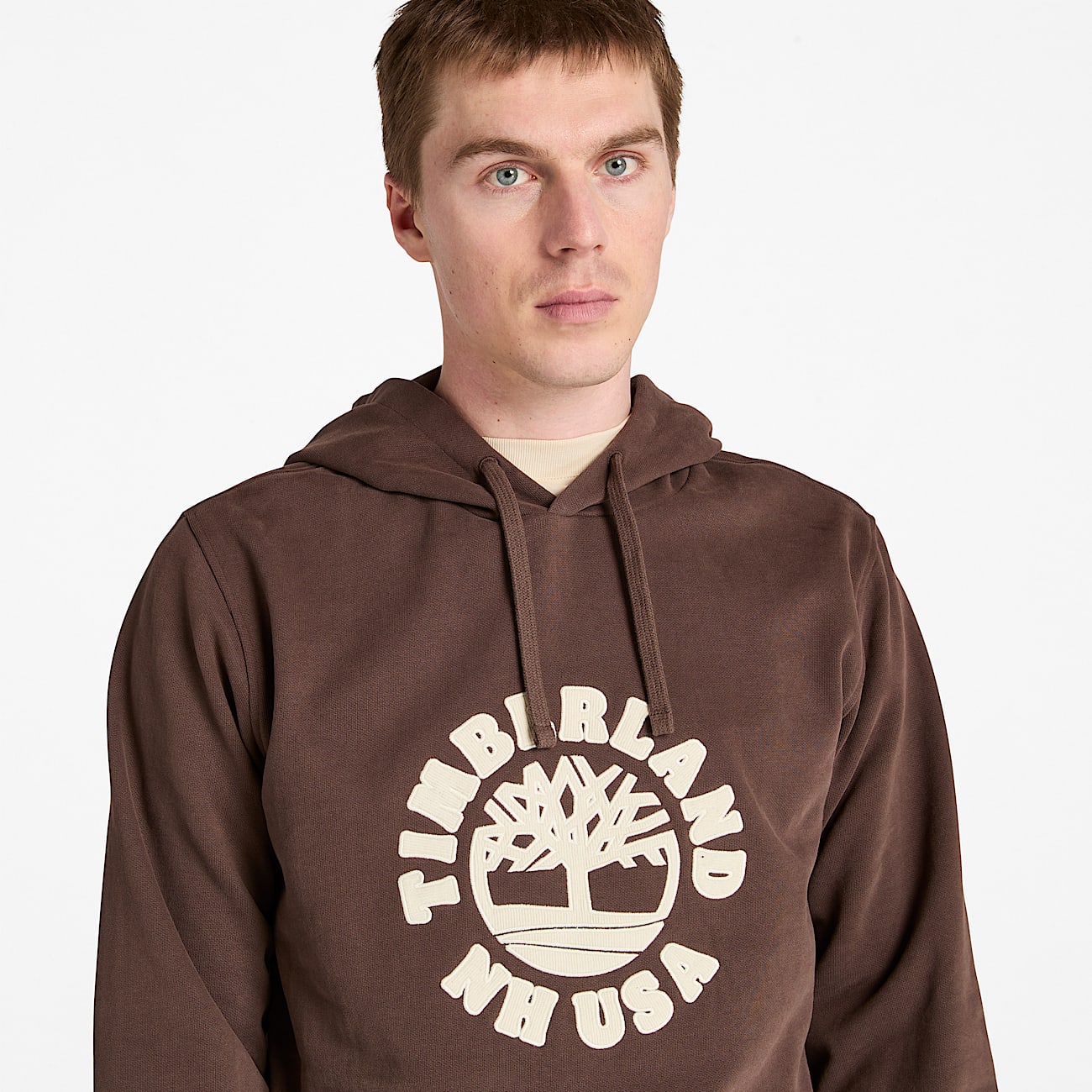 Hoodie met print voor heren in bruin - 3