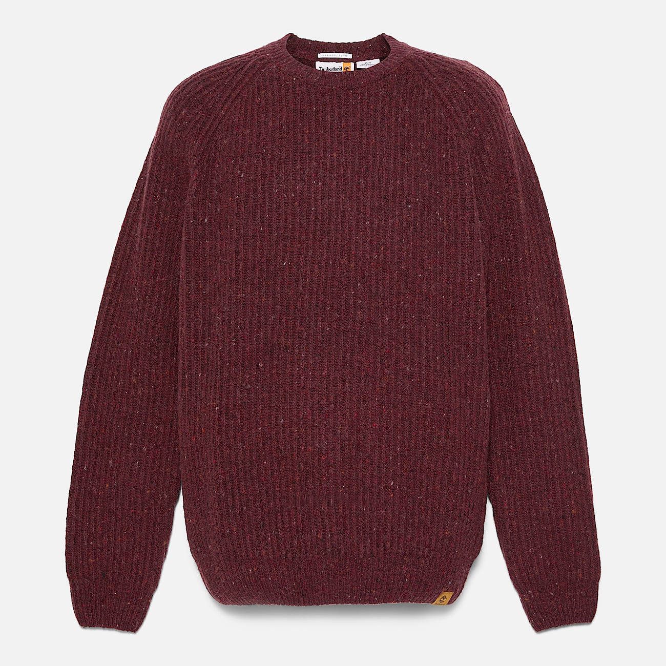 Chunky Yarn Crewneck Jumper for Men in Burgundy TBL Burgundy ALT10