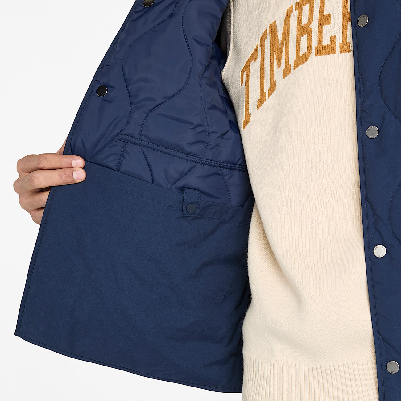 Quilted Jacket for Men in Dark Blue TBL Blue ALT3