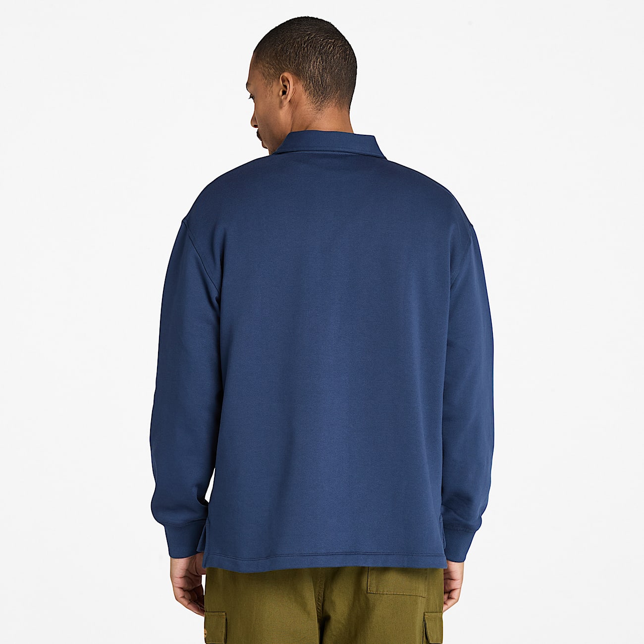 Polo Sweatshirt for Men in Dark Blue TBL Blue ALT9
