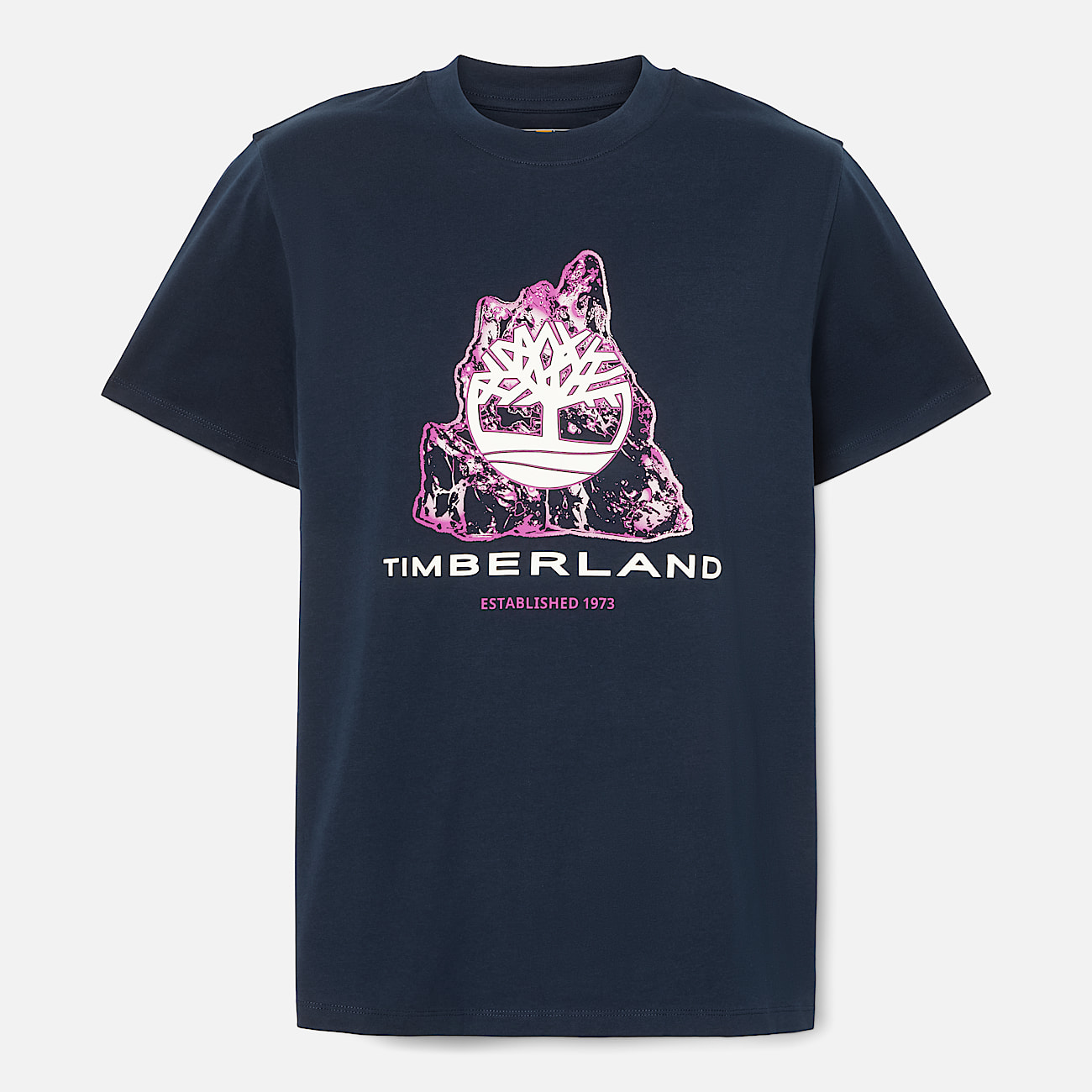 T-Shirt mit saisonalem, grafischem Baum-Logo für Herren in Dunkelblau - 5