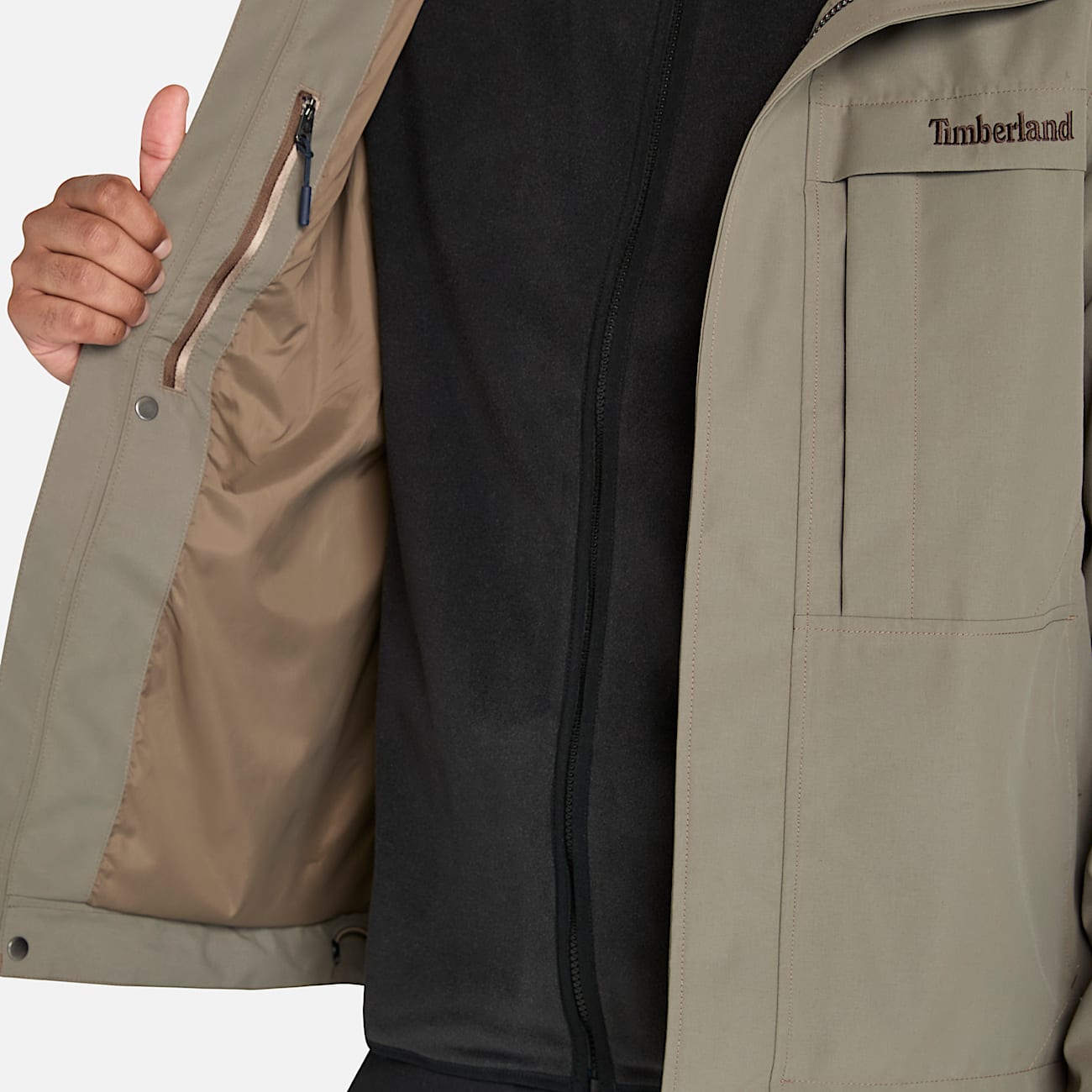 Benton Waterproof Shell Jacket for Men in Brown TBL Brown ALT2