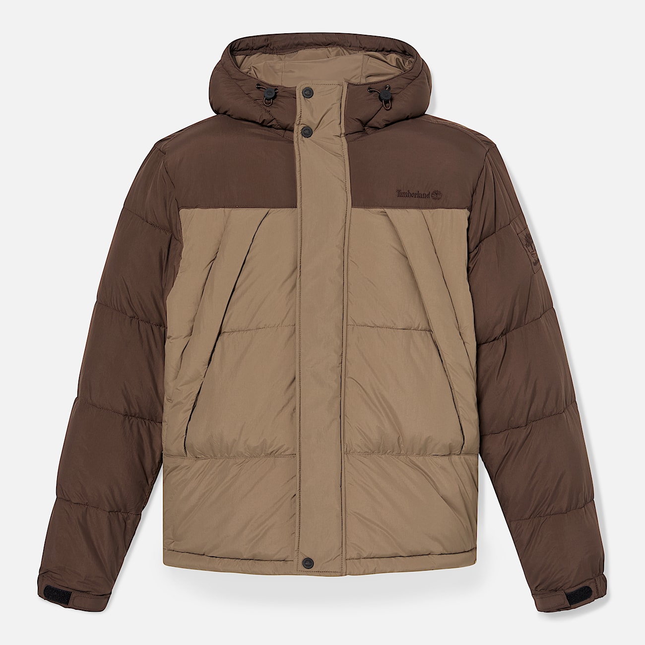 Durable Water-Repellent Puffer Jacket for Men in Brown - 6