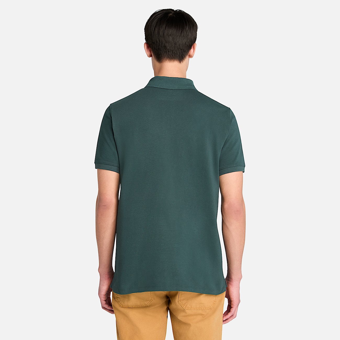 Millers River Pique ShortSleeve Polo for Men in Dark Green TBL Green ALT9