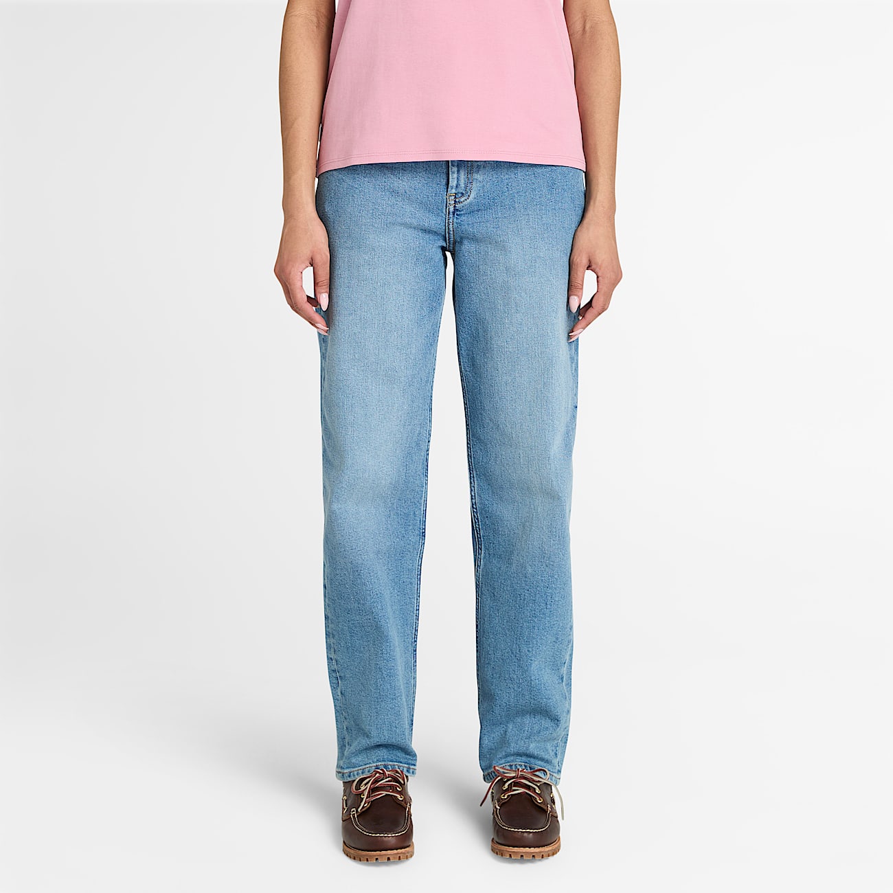 Gerade DenimHose fr Damen in Blau TBL Blau HERO