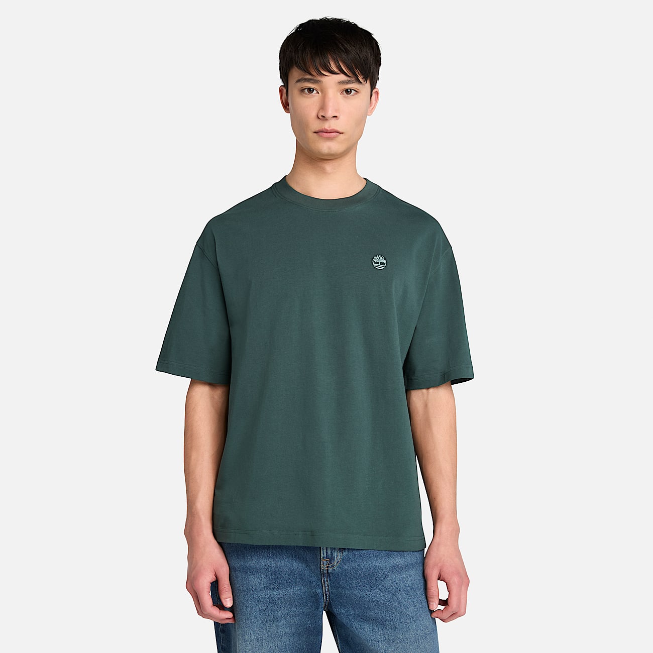 Dunstan River ShortSleeve TShirt for Men in Dark Green TBL Green HERO