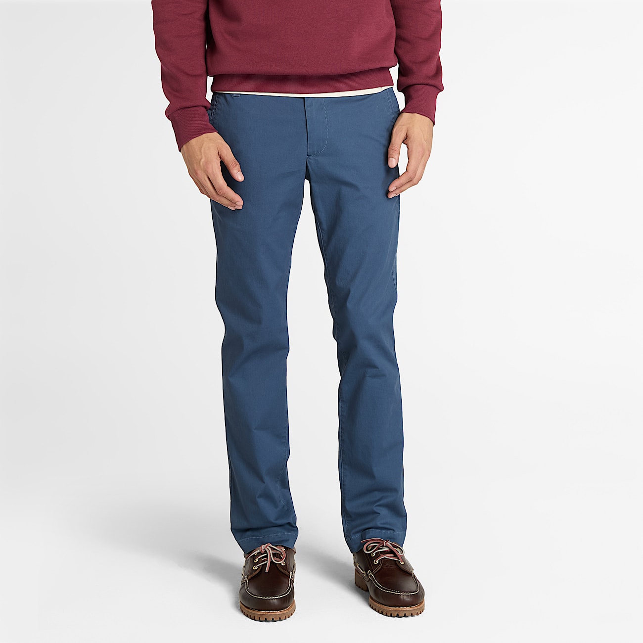 Schmale Topsfield Chinohose aus Twill fr Herren in Blau TBL Blau HERO