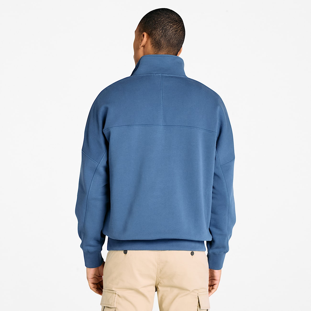 QuarterZip Sweatshirt for Men in Dark Blue TBL Blue ALT9