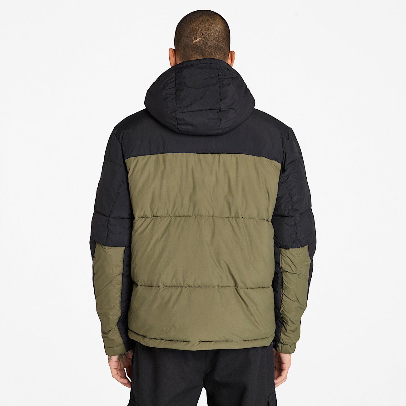 Doudoune déperlante durable pour homme en noir/vert foncé - 5