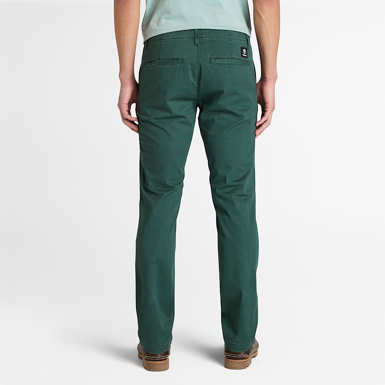 Topsfield Twill Slim Chino Trouser for Men in Dark Green - 3