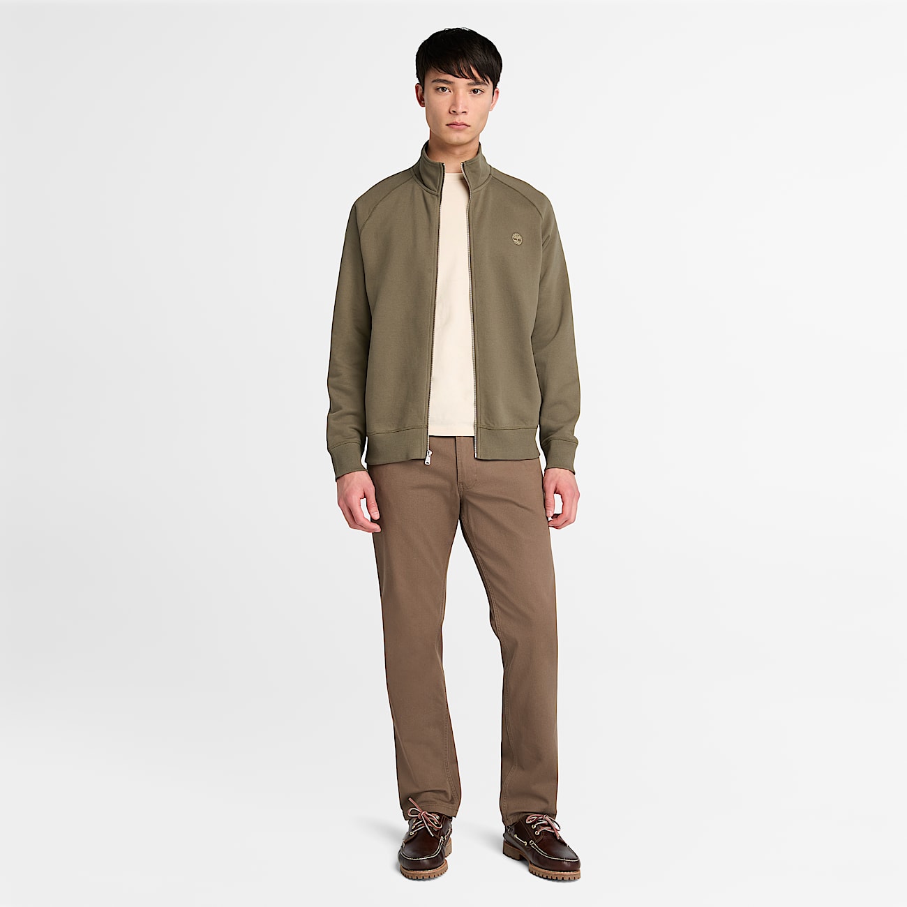 Exeter River Funnel Neck Sweatshirt for Men in Green TBL Green ALT1