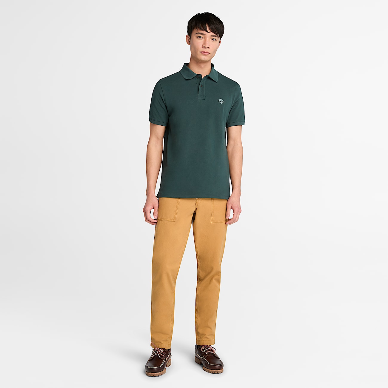 Polo en piqué à manches courtes Millers River pour homme en vert foncé - 2