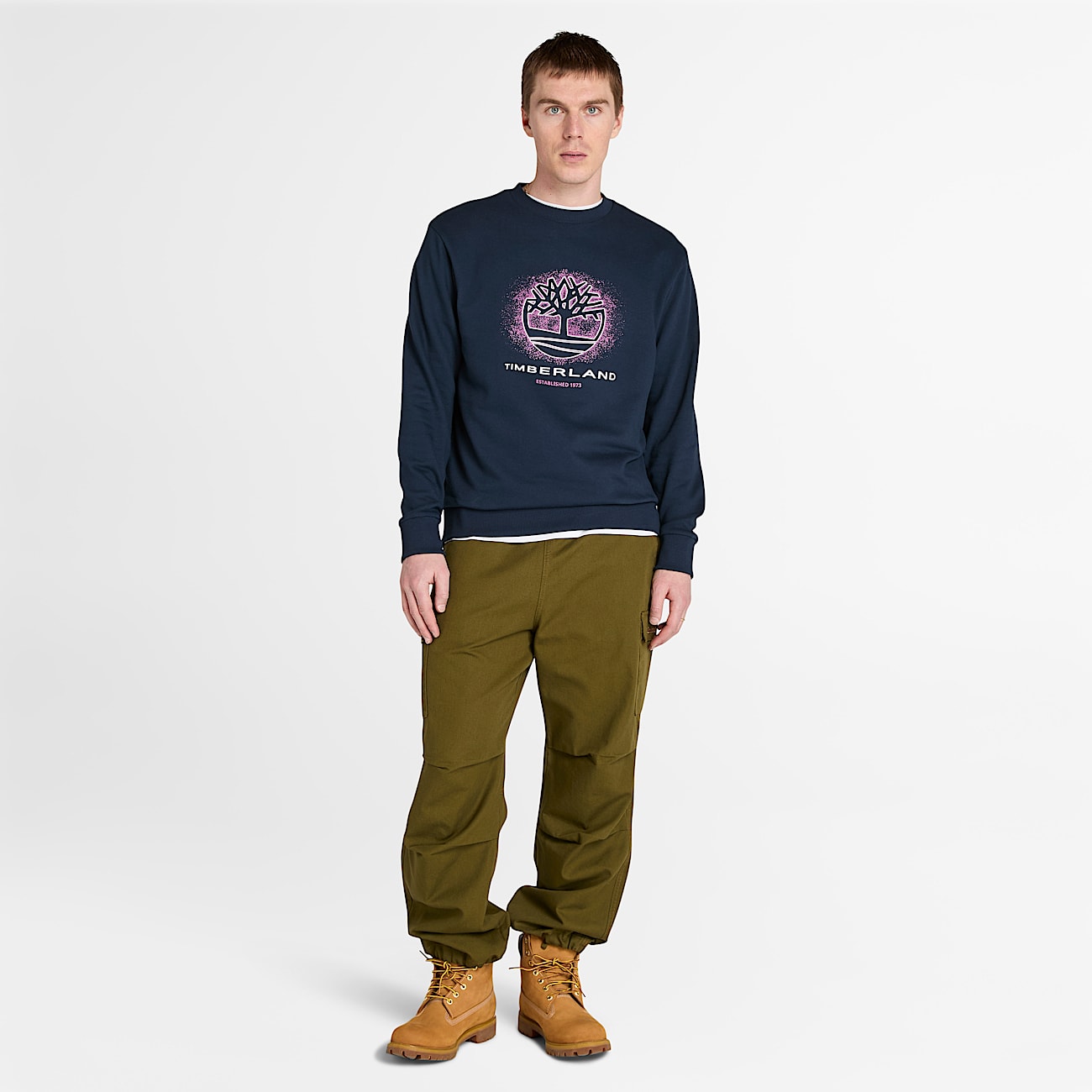 Sweat à col rond et motif saisonnier pour homme en bleu foncé - 2