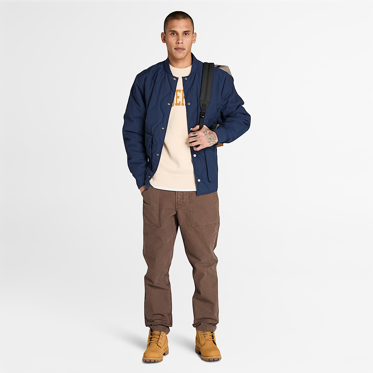 Goffstown Washed Canvas Fatigue Trouser for Men in Brown TBL Brown ALT1