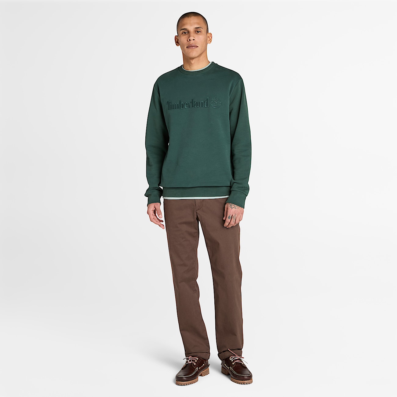 Hampton Sweatshirt met ronde hals voor heren in donkergroen - 2